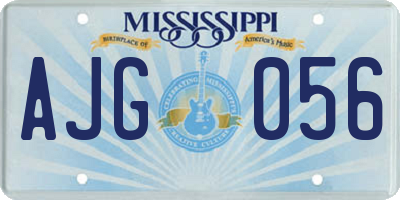 MS license plate AJG056