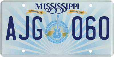 MS license plate AJG060