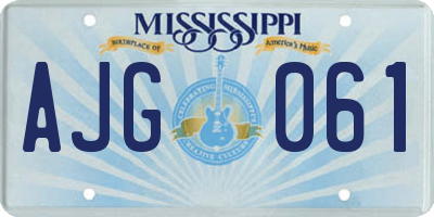 MS license plate AJG061