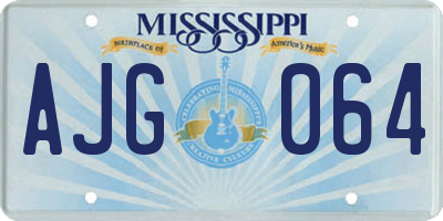 MS license plate AJG064