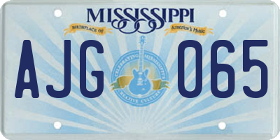 MS license plate AJG065