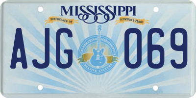 MS license plate AJG069