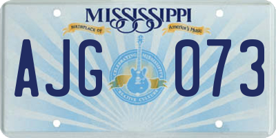 MS license plate AJG073