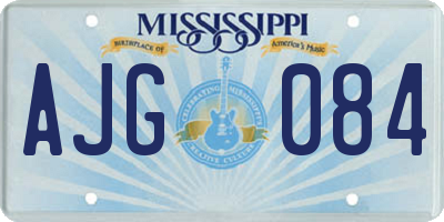 MS license plate AJG084