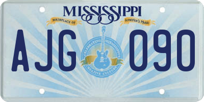 MS license plate AJG090