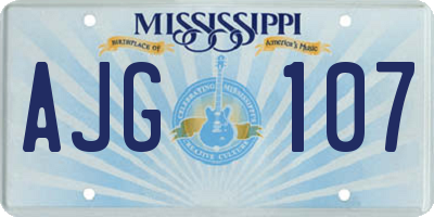 MS license plate AJG107