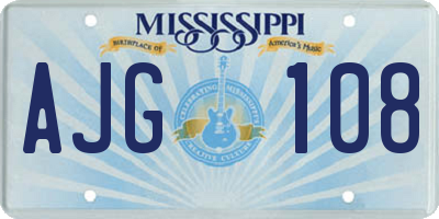 MS license plate AJG108