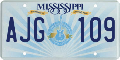 MS license plate AJG109