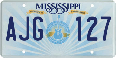 MS license plate AJG127