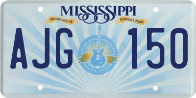 MS license plate AJG150