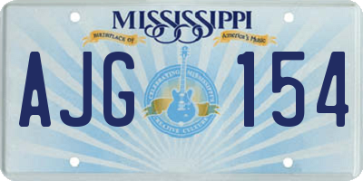 MS license plate AJG154