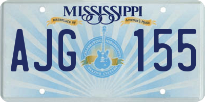MS license plate AJG155