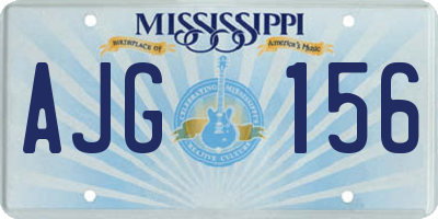 MS license plate AJG156