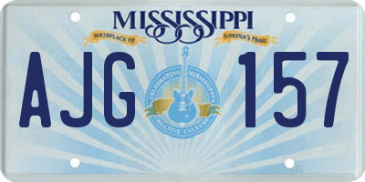 MS license plate AJG157