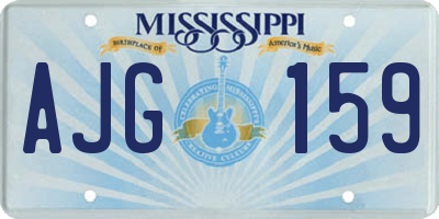 MS license plate AJG159