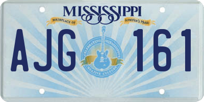 MS license plate AJG161