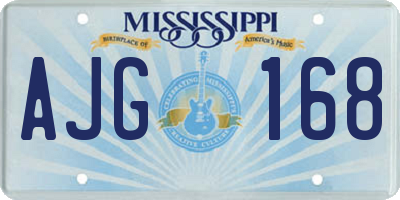 MS license plate AJG168