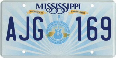 MS license plate AJG169