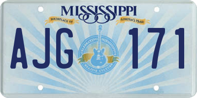 MS license plate AJG171