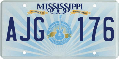 MS license plate AJG176