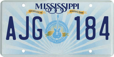 MS license plate AJG184