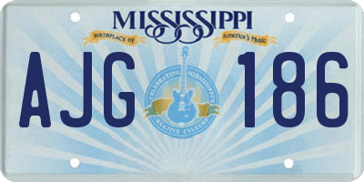 MS license plate AJG186