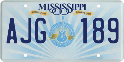 MS license plate AJG189