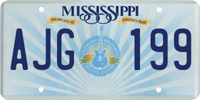 MS license plate AJG199