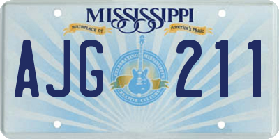 MS license plate AJG211