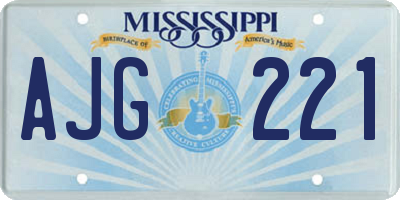 MS license plate AJG221