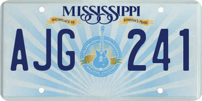 MS license plate AJG241