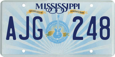 MS license plate AJG248