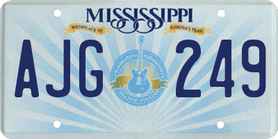 MS license plate AJG249