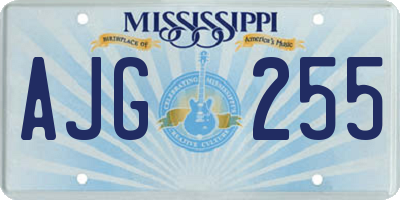MS license plate AJG255
