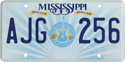 MS license plate AJG256
