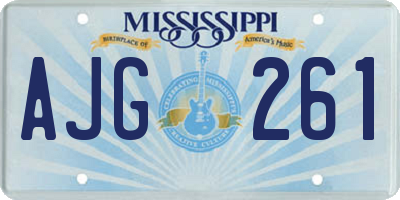 MS license plate AJG261