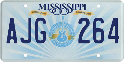 MS license plate AJG264