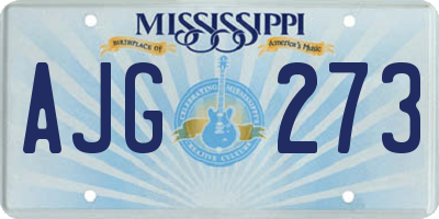 MS license plate AJG273