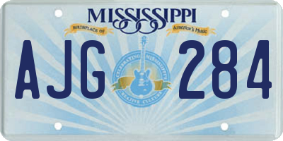 MS license plate AJG284