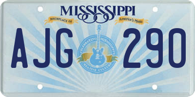 MS license plate AJG290