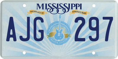 MS license plate AJG297