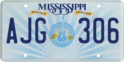 MS license plate AJG306