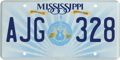 MS license plate AJG328