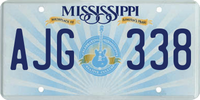 MS license plate AJG338