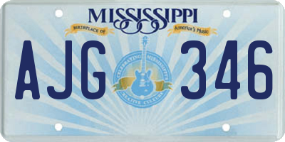MS license plate AJG346