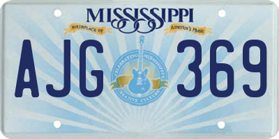 MS license plate AJG369