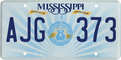 MS license plate AJG373