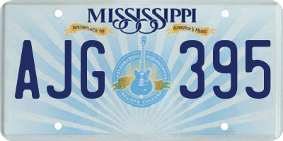 MS license plate AJG395