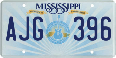 MS license plate AJG396