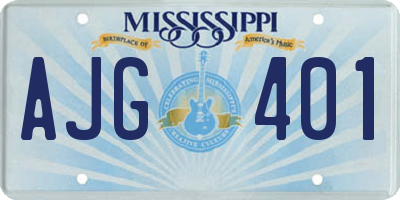 MS license plate AJG401